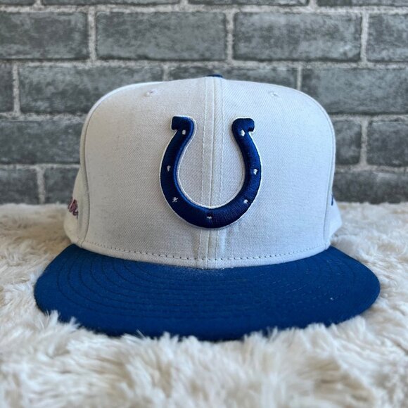 New Era Indianapolis Colts Super Bowl V Fitted Flat Bill Hat - Picture 1 of 7